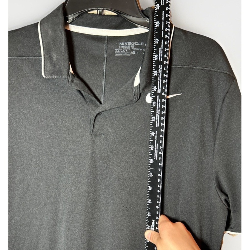 Men's Nike Dri Fit Polo Golf Size Medium In Black - Picture 5 of 5